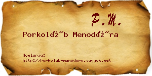Porkoláb Menodóra névjegykártya